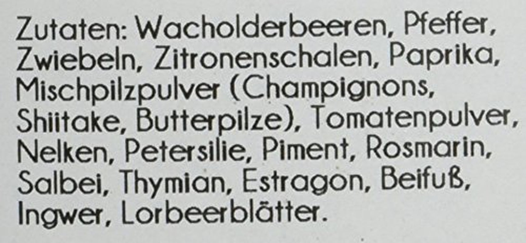 Wild Gewürz 400 g, 1er paquete (1x 0,4 kg)