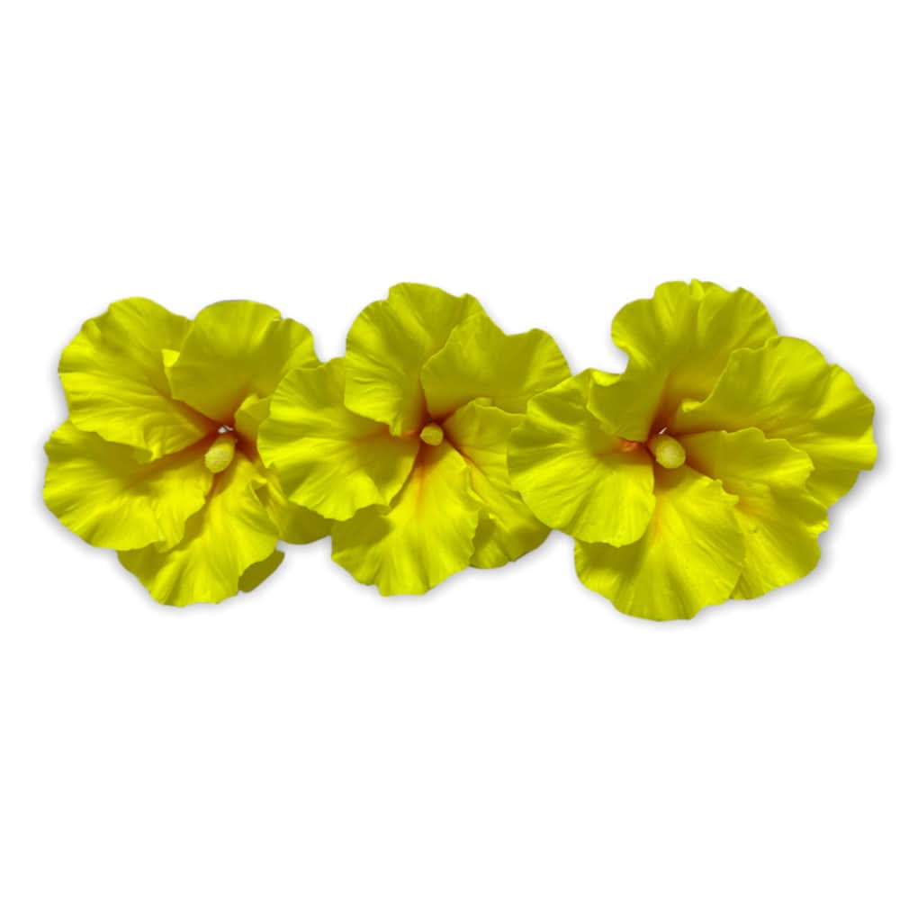 Decoración de azúcar comestible, Hibiscus amarillo, 1 pieza Nati Shop