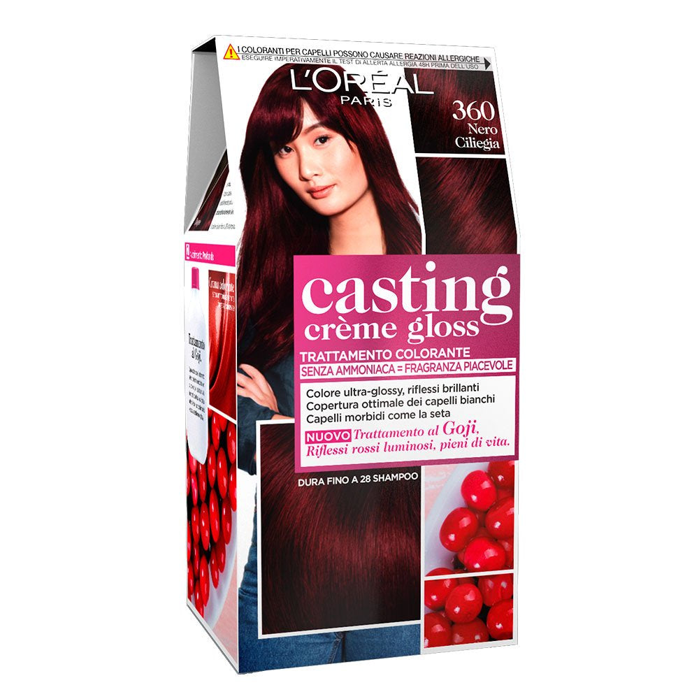 Tinte para el cabello Casting Creme Gloss sin amoniaco N360 Cereza negra Tinte para el cabello Naty Shop N360 Cereza negra 1 pieza (paquete de 1)
