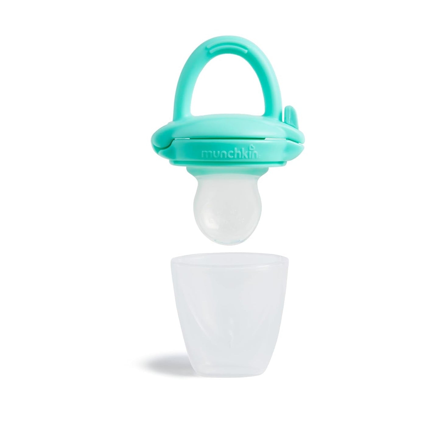 Dispensador de alimentos de silicona para bebés Munchkin | Ideales para llevar: bolsas de silicona para alimentos congelados | Dispensador de alimentos con alimentación automática | Comedero de destete | Sin BPA | A partir de 4 meses+ | Paquete de 2 | azul y verde