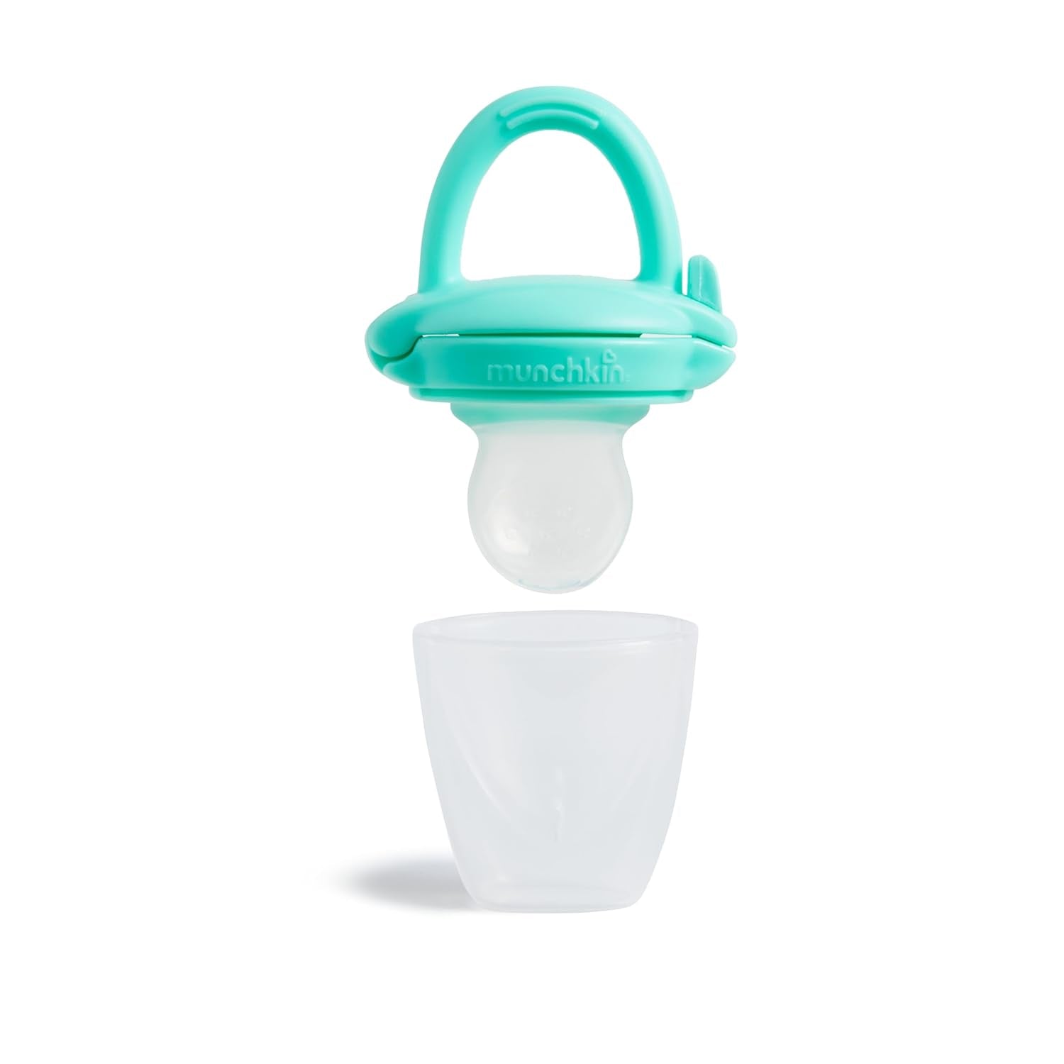 Dispensador de alimentos de silicona para bebés Munchkin | Ideales para llevar: bolsas de silicona para alimentos congelados | Dispensador de alimentos con alimentación automática | Comedero de destete | Sin BPA | A partir de 4 meses+ | Paquete de 2 | azul y verde