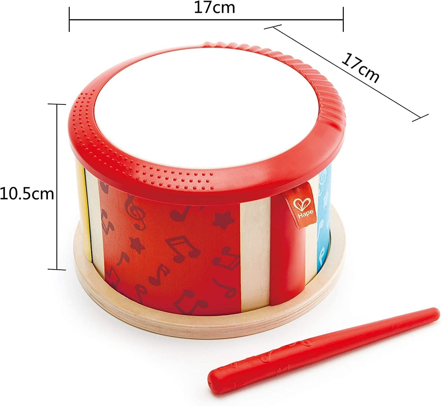 Tambor de madera de doble cara Hape | juguete musical para niños pequeños Jucarii Bebe Naty Shop