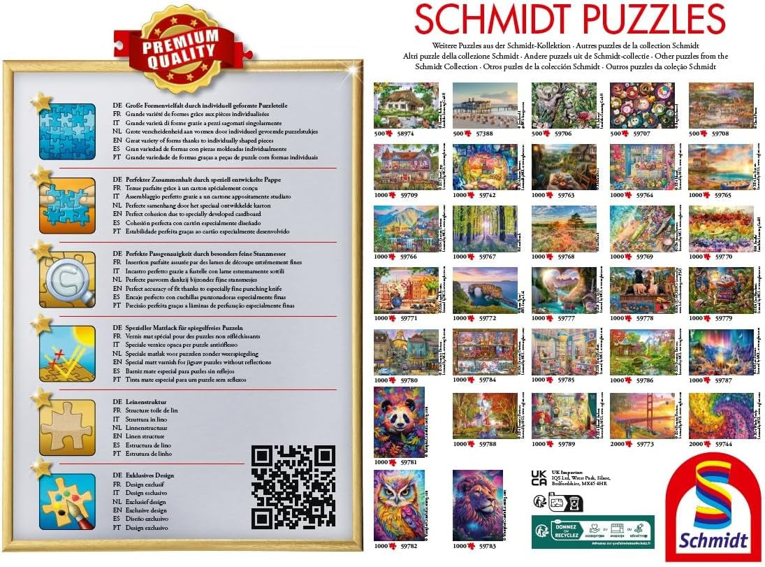 Schmidt Spiele 59765 Puesta de Sol en la Bahía del Faro, Puzzle de 1000 Piezas, Puzzle de Colores Naty Shop