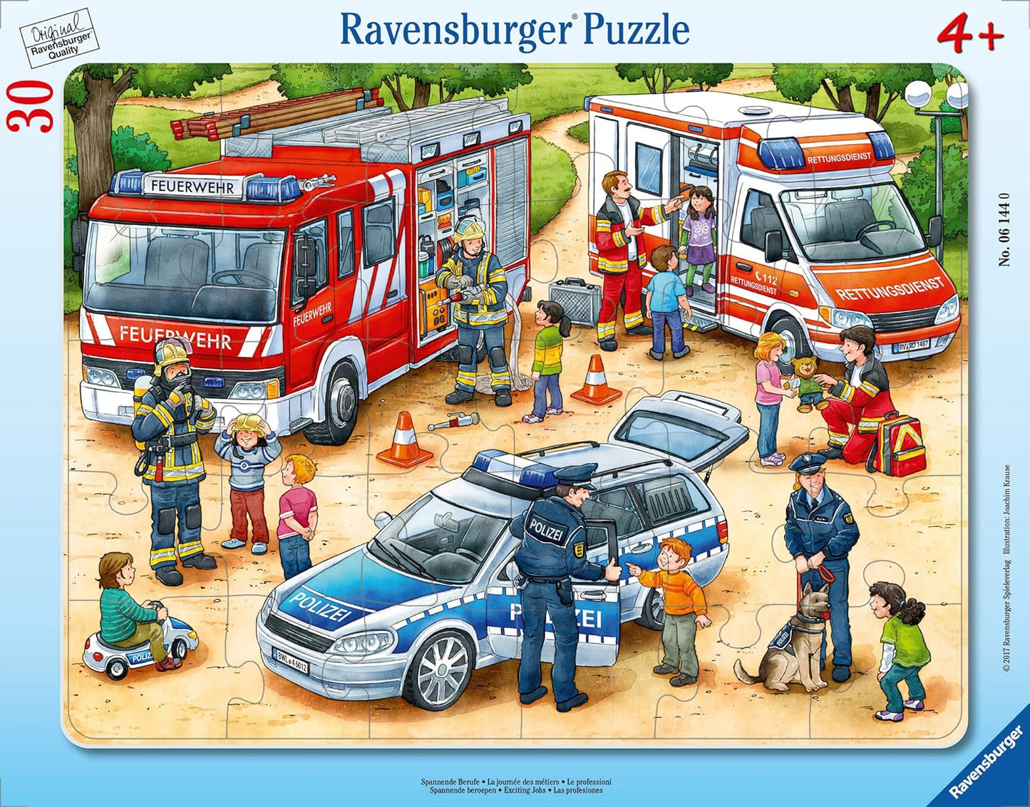 Ravensburger Puzzle para niños - 06144 Profesiones interesantes - Puzzle con estructura para niños a partir de 4 años con 30 piezas Puzzle Naty Shop Verde azulado / Turquesa