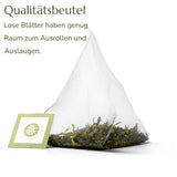 Anna'S Teapot Sencha Bolsitas de té verde orgánico - Té verde japonés orgánico 20 bolsitas piramidales en una bolsa resellable