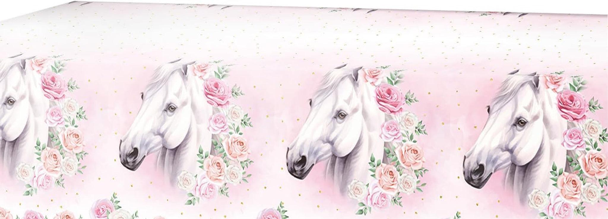 Juego de fiesta de 51 piezas, platos y vasos de papel de caballo rosa, servilletas, decoración de mesa de cumpleaños para niños y niñas