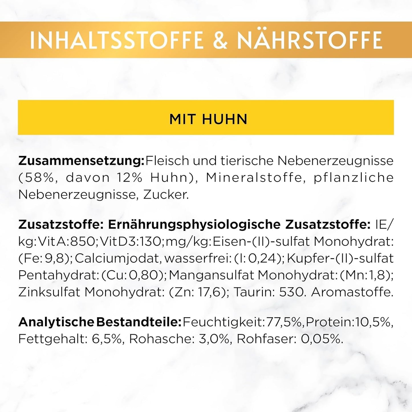 Pasta fina Gourmet Gold Katzenfutter nass, mit Huhn, paquete de 12 (12 x 85 g)