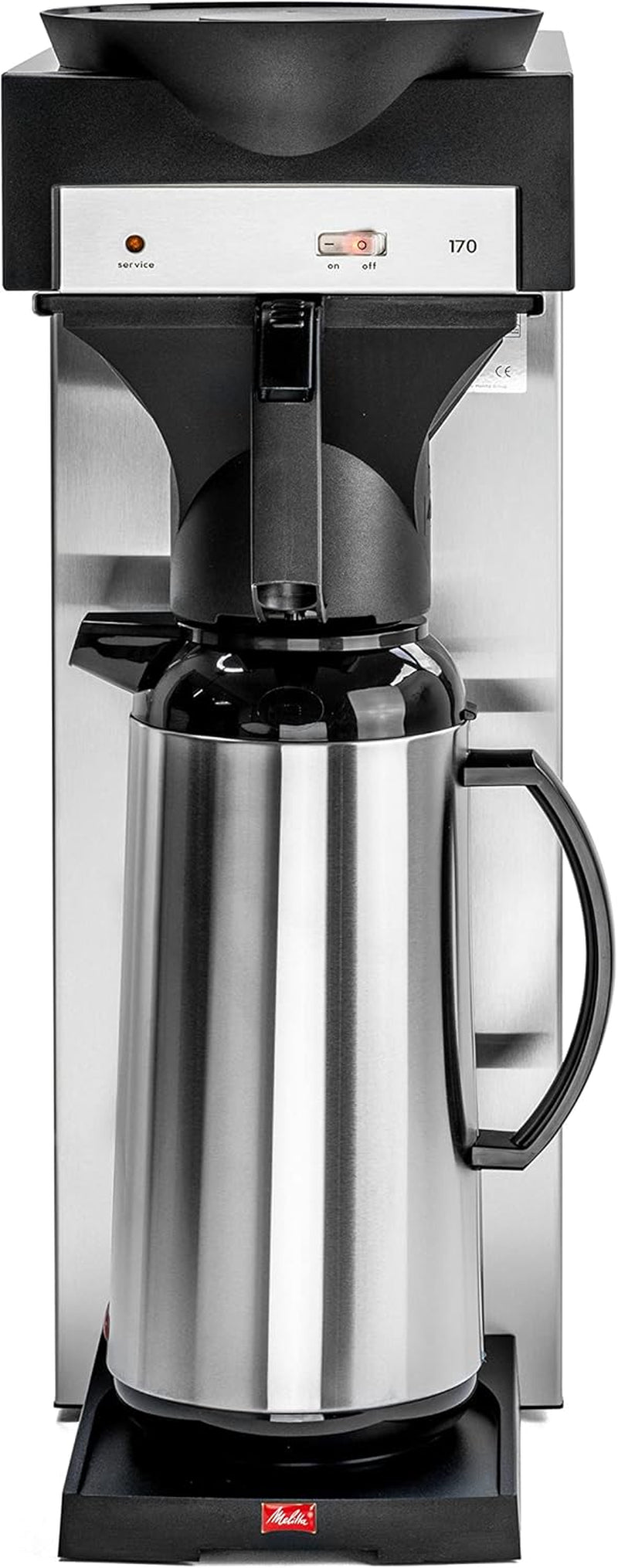 Cafetera espresso profesional con filtro 170 MT, jarra aislada para almacenamiento