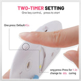 Aokitec Mini lámpara UV LED, lámpara de uñas de gel UV, secador de uñas portátil para todo tipo de esmalte de uñas de gel, herramienta de curado en forma de ratón, compacto, ligero con cable USB (blanco)