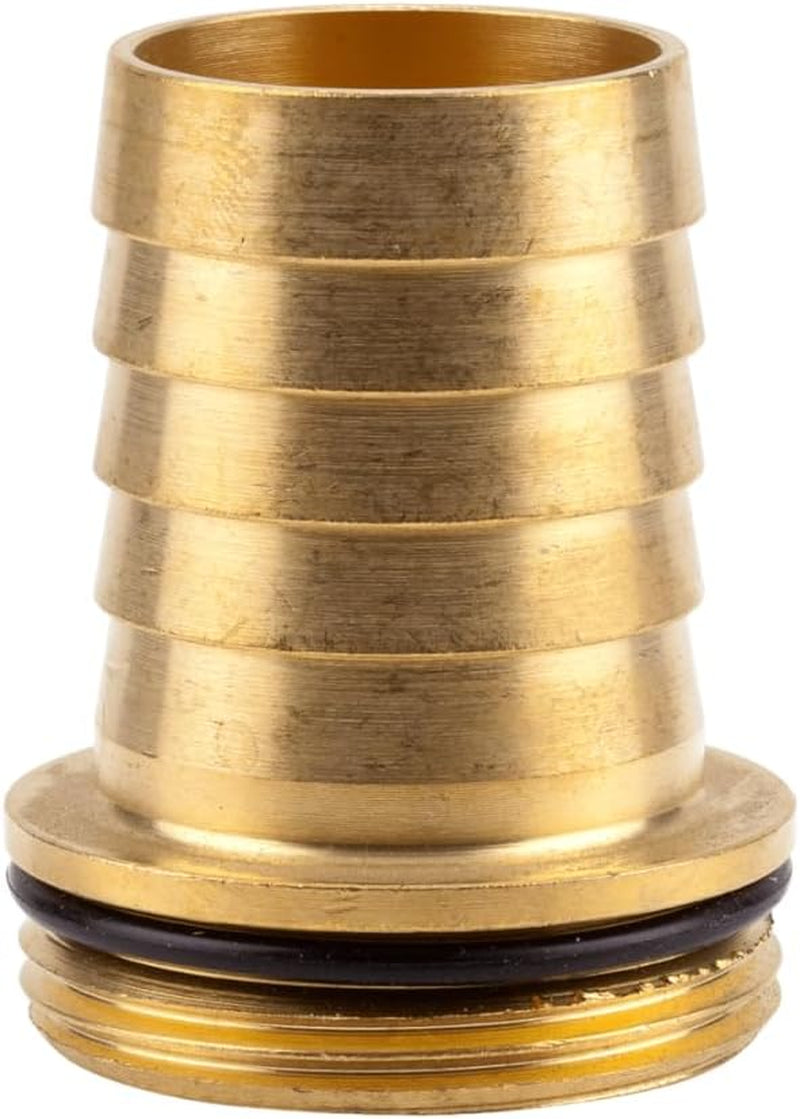 Boquilla de latón Gardena: Conector de latón para válvulas de pie e intermedias, adecuado para mangueras de 25 mm (1 pulgada) (7251-20)