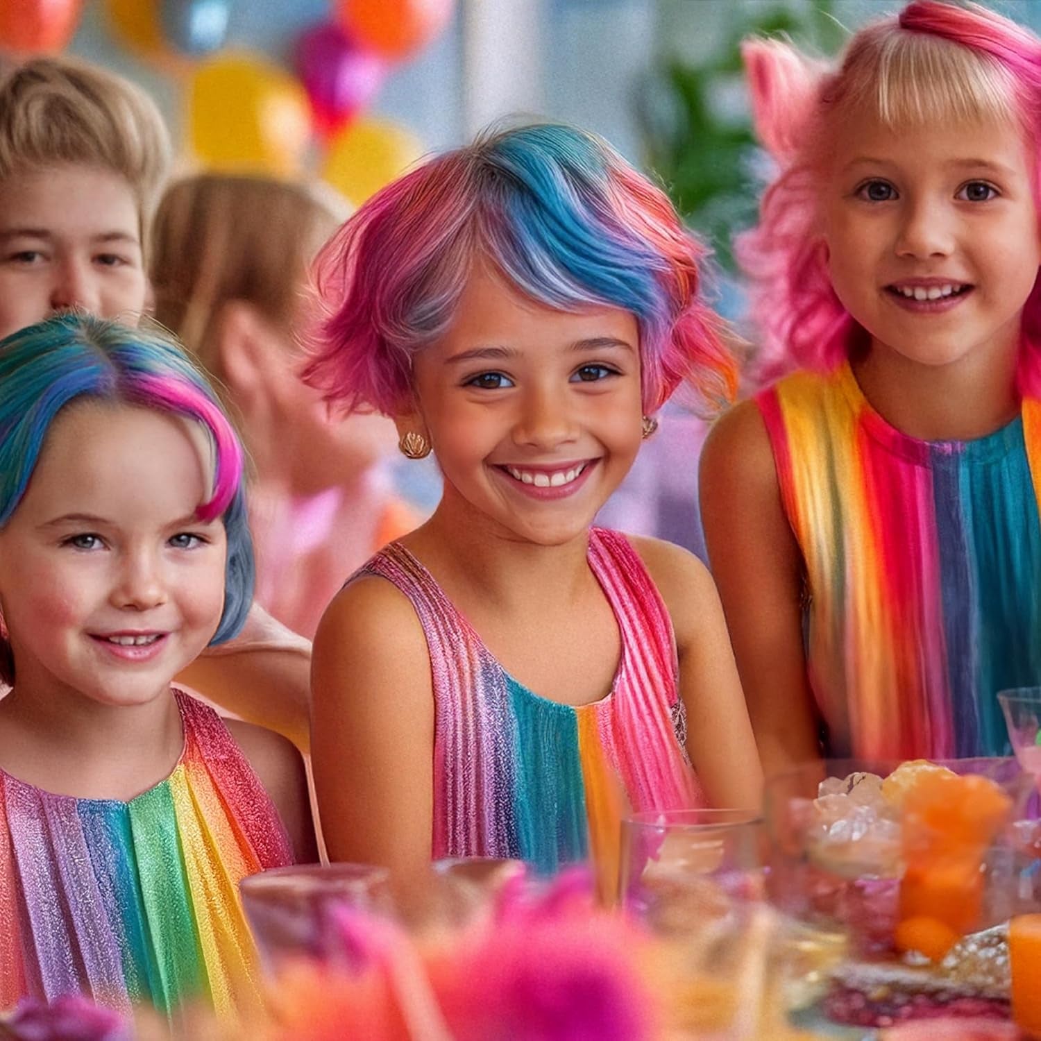 Set de lápices (carritos) para colorear el cabello de 12 colores vibrantes - fácil de usar - lavable - tinte para el cabello temporal - también para colores de cabello oscuros - como regalo Halloween Carnaval Cumpleaños Navidad Tinte para el cabello Naty Shop