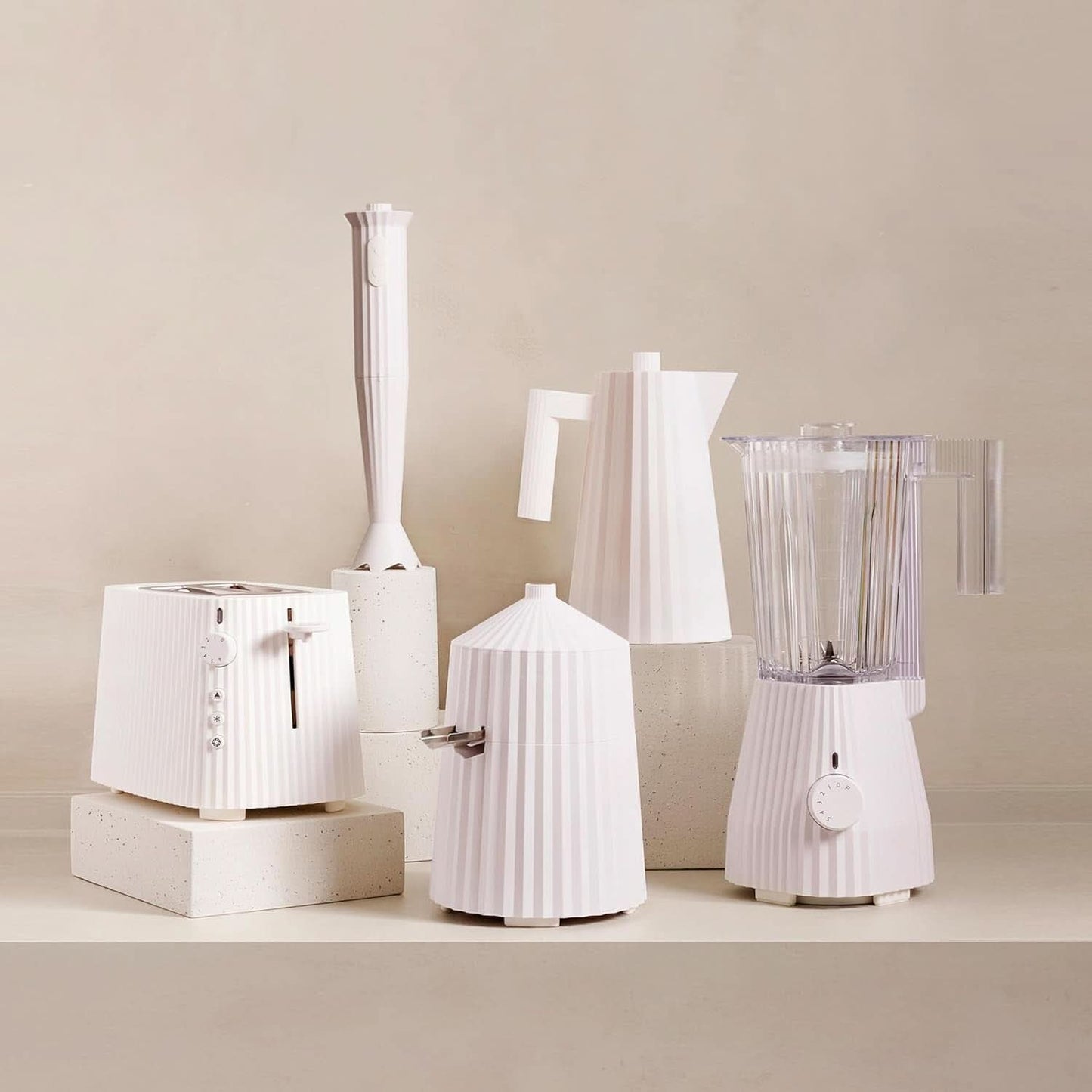 Alessi Plissé MDL09 W - Batidora con jarra graduada, resina termoplástica, Cocina Naty Shop