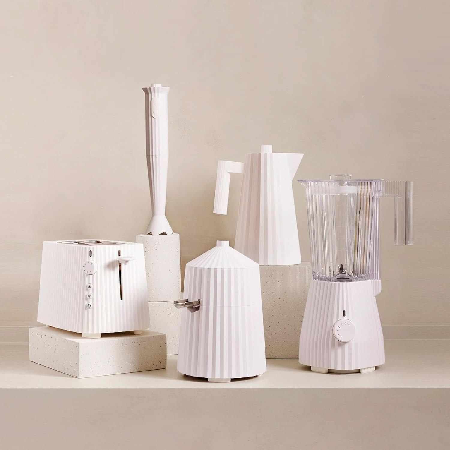 Alessi Plissé MDL09 W - Batidora con jarra graduada, resina termoplástica, Cocina Naty Shop