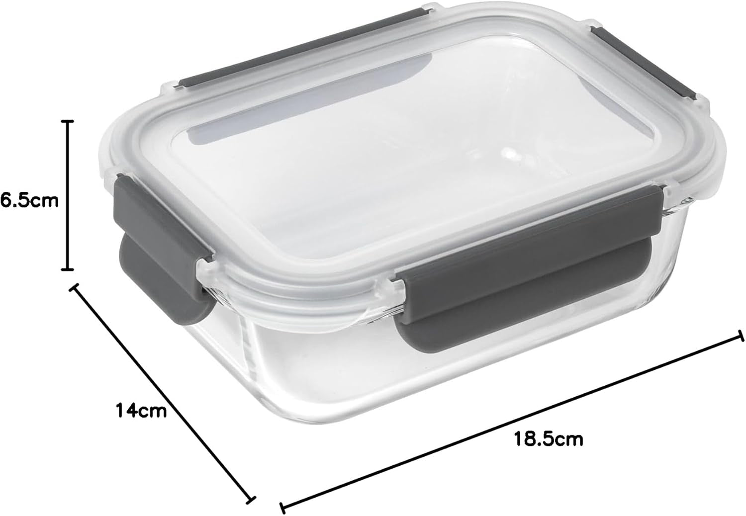 KUHN RIKON 24031 Tarro de cristal, vidrio, transparente Cajas para conservar alimentos Naty Shop