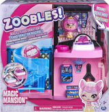 Zoobles Magic Mansion Casa de ensueño transformable de 6 habitaciones, tobogán y accesorios