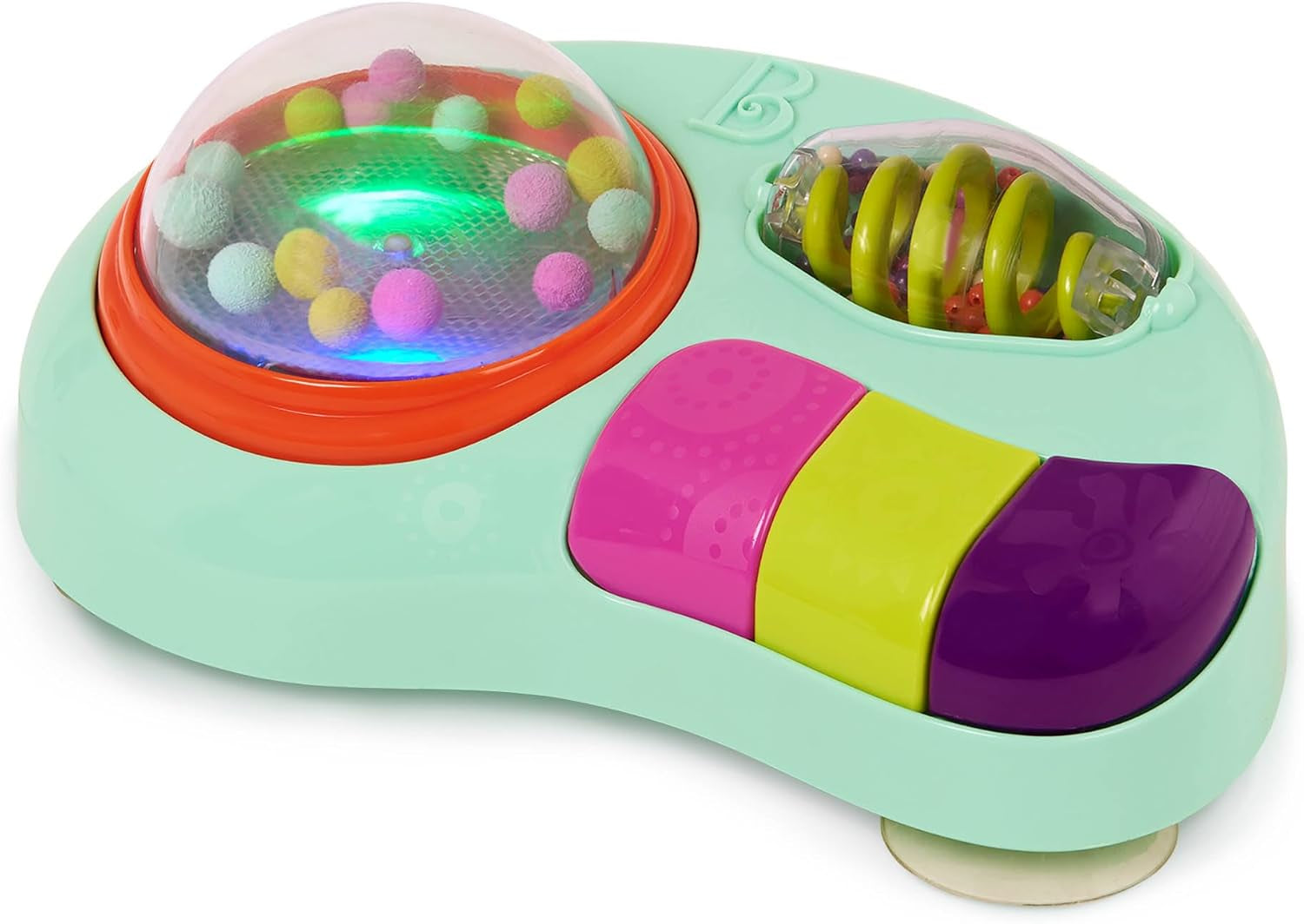 B. juguetes - Juguete trona infantil - Juguete ventosa con música, luces, sonidos - Juguete sensorial - Juguete infantil con actividad motora - a partir de 6 meses - Whirly Pop Bebe Naty Shop Juguete educativo con ventosas