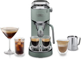 De'Longhi Dedica Style EC 685.B - Cafetera espresso con portafiltro, cafetera espresso con espumador de leche profesional, sólo 15 cm de ancho, para café molido o cápsulas ESE, depósito de agua de 1 l, negro