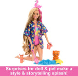 BARBIE Pop Reveal Rise & Surprise Set de regalo: más de 15 sorpresas, incluida 1 muñeca Barbie, accesorios de playa para diversión lúdica y frutal para niños de 3 años en adelante, HRK57
