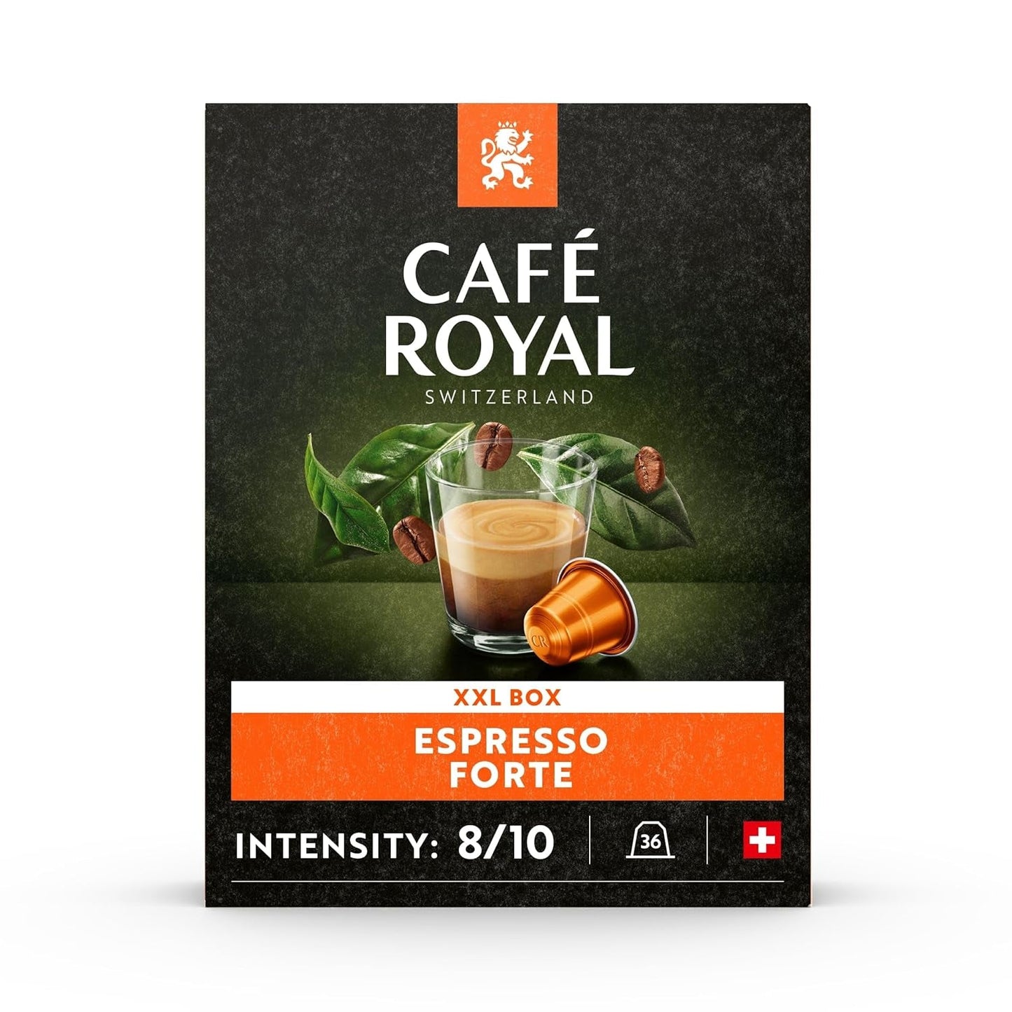 Espresso Forte 36 Kapseln para cafetera Nespresso - Intensidad 8/10 - Cafeteras certificadas UTZ en aluminio (paquete con 3)