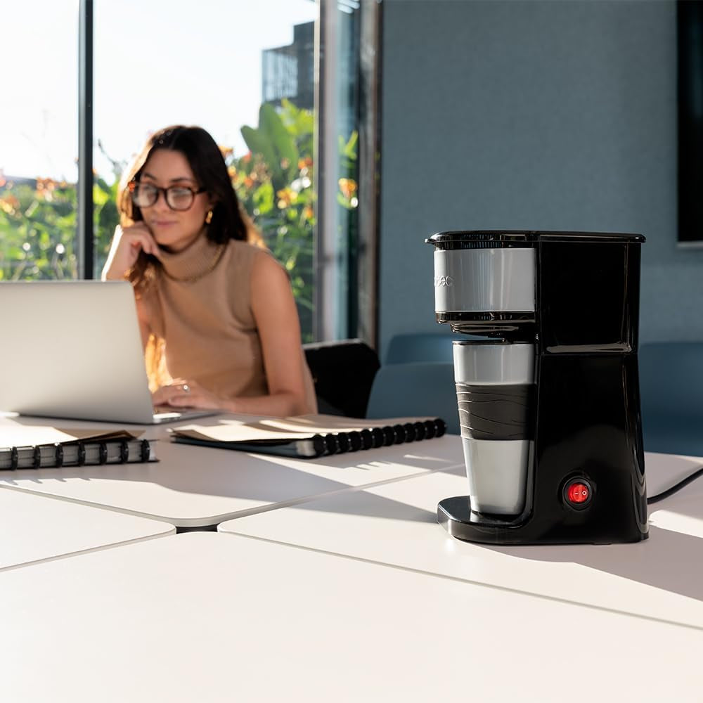 Cecotec Coffee 66 Drop & Go Cafetera espresso con jarra térmica, 700 W, capacidad 420 ml, caño sellado, filtro permanente o de papel, función de apagado automático, recipiente con ventana