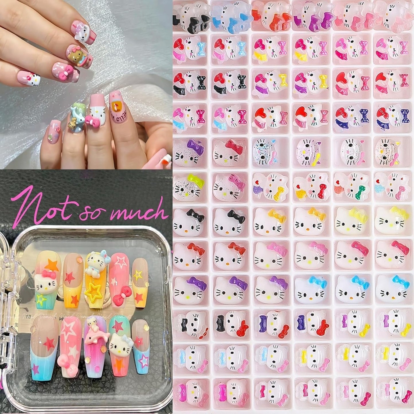 Pegatinas 3D para uñas de gato, purpurina para uñas, lentejuelas, pegatinas de resina para uñas, gemas para uñas, diamantes para decoración de uñas, incluida barra de cera para uñas con diamantes de imitación (gato colorido)