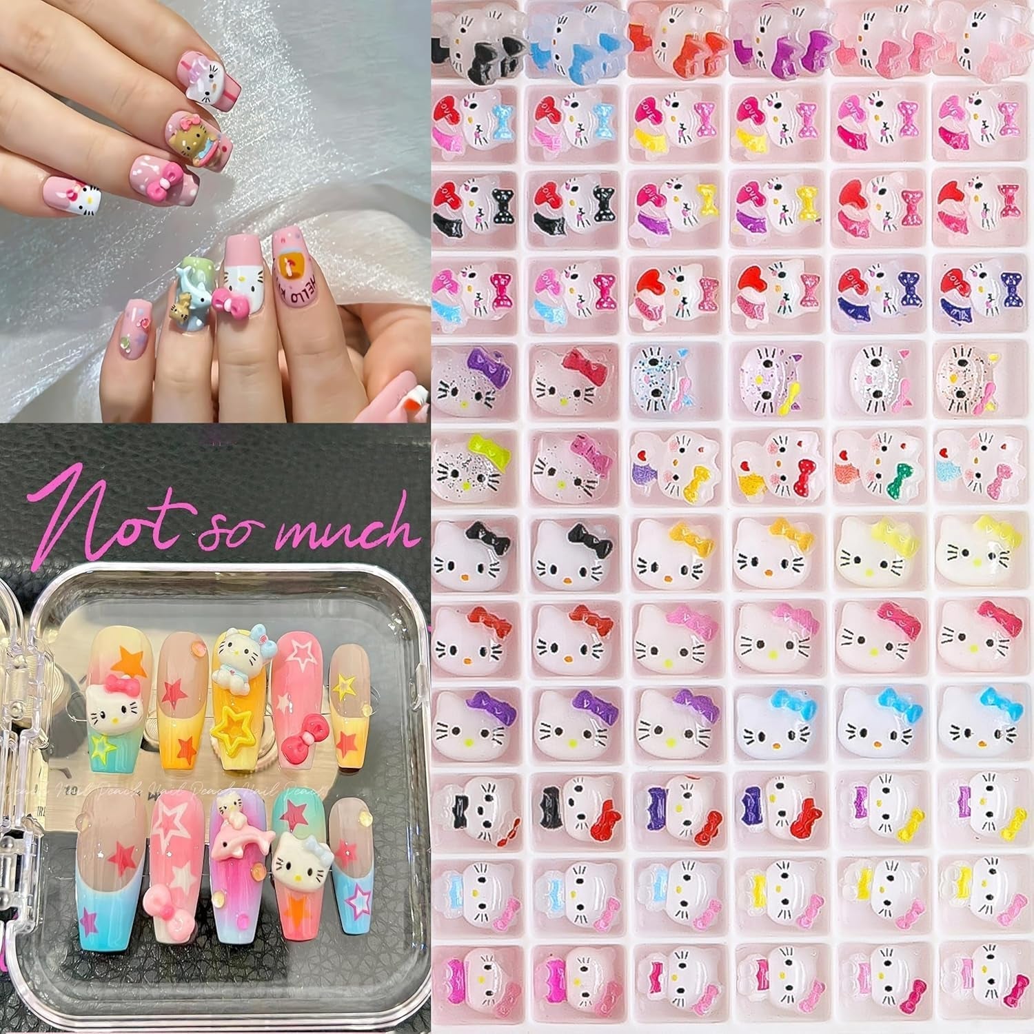 Pegatinas 3D para uñas de gato, purpurina para uñas, lentejuelas, pegatinas de resina para uñas, gemas para uñas, diamantes para decoración de uñas, incluida barra de cera para uñas con diamantes de imitación (gato colorido)
