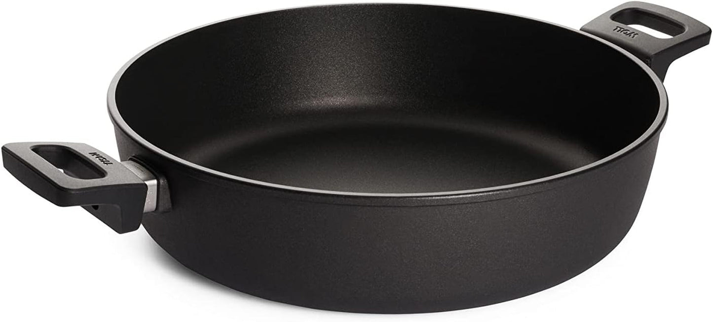 Woll Nowo Titanium Kasserolle - Induktiv -, Ø 32 Cm, 8 Cm Hoch, 5,5 Litros, Mit 2 Seitengriffen - Geeignet Für Alle Herdarten Moldes y bandejas para hornear Naty Shop 32 Cm, 8 Cm Hoch, 5,5 Litros