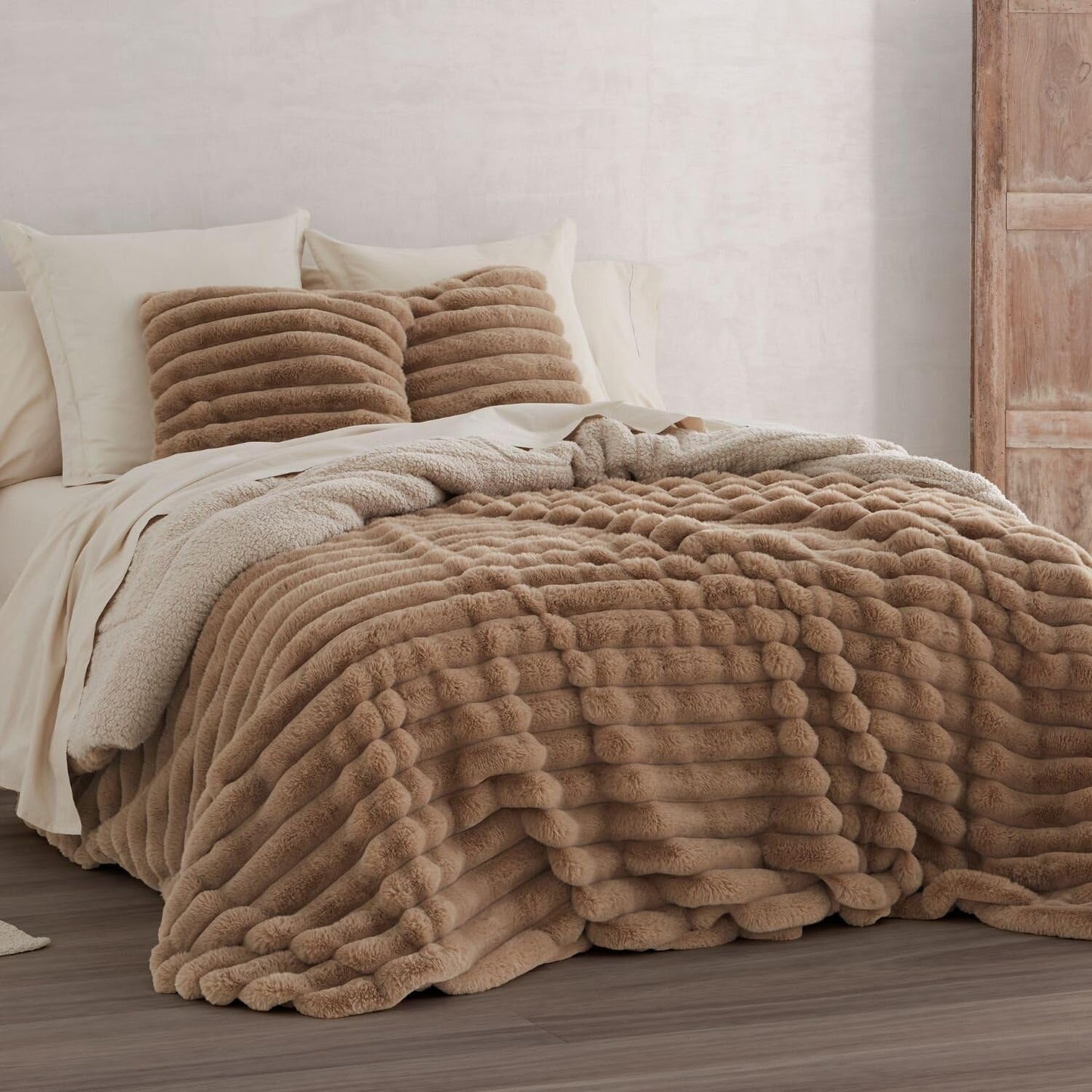 Colcha Invierno Piel Cordero Crema Ancho 135 Cm Edredones y Edredones Naty Shop Camel Ancho 150 A 160 Cm