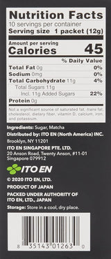 ITO ES Matcha instantáneo en polvo – Té Matcha en polvo endulzado en sobres de 12 g (10 piezas por paquete) – 1 x 120 g (paquete de 2)