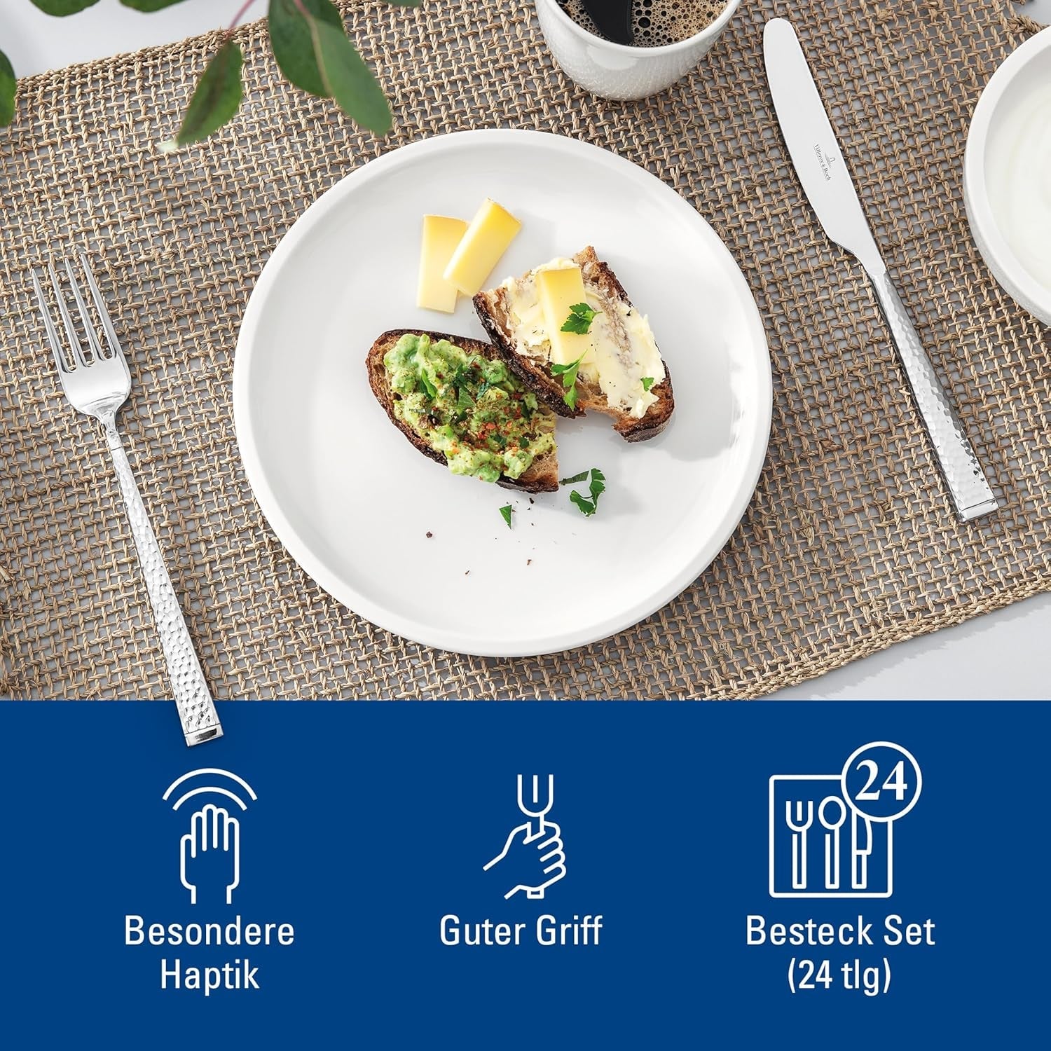Juego de cubiertos Villeroy & Boch Blacksmith para hasta 6 personas, 24 piezas, acero inoxidable