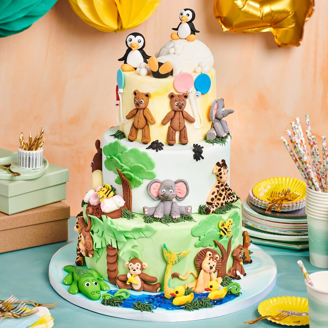 Funcakes de pasta de azúcar amarilla, 250 g
