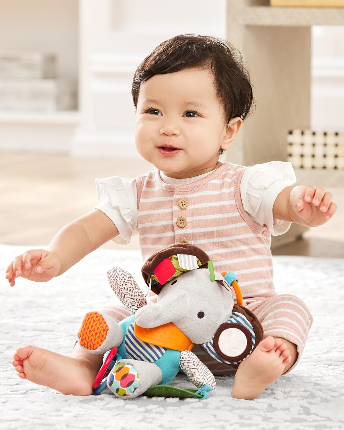Skip Hop Bandana Buddies Juguete de Actividad, Peluche para Bebés y Niños, Multicolor, Elefante Bebé Juguetes Naty Shop