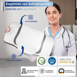 Almohada Ortopédica, Almohada Ergonómica para el Cuello, Almohada para la Cabeza, Original Almohada Viscoelástica para los Lados, Espalda y Abdomen, Almohada de Soporte para el Cuello para Hombres, Mujeres (67,3 X 38,2 X 13,8/3Cm) Almohadas Ortopédicas Cervicales Naty Shop