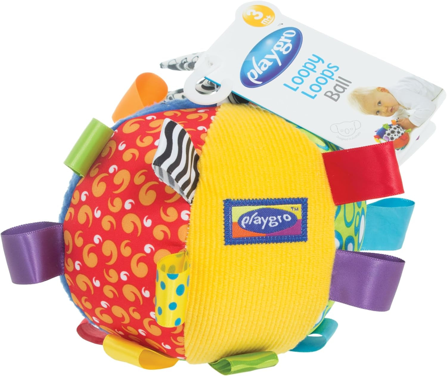 Playgro Pelota abrazable Loopy Loops - Pelota abrazable bebé - Juguetes bebé - Juguetes bebé - Juguetes - Juguetes - Juguetes bebé de colores Naty Shop