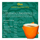 Becks Cocoa Om Masala Chai Tea Bio - Té negro indio con especias tradicionales como canela, cardamomo y jengibre - Perfecto para Chai Latte, 300g
