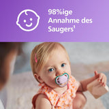 Chupetes Philips AVENT ultra air - Chupetes ligeros y transpirables para bebés de 0 a 6 meses, sin BPA, con estuche como esterilizador, pack de 2, modelo SCF085/24