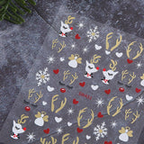 Calcomanías Para Uñas De Copo De Nieve De Dibujos Animados, Calcomanías Para Uñas De Navidad, Autoadhesivo, Diseños De Uñas De Navidad, Arte De Uñas, Ciervos, Copos De Nieve, Calcomanías Para Uñas De Navidad, Accesorios Para Uñas De Invierno