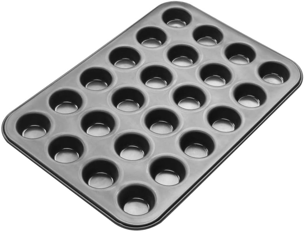 Zenker 6541 Mini-Muffinform 24Er Negro Metalizado – Antihaftbeschichte Für Perfekte Mini-Muffins, Ø 4,5 Cm, ​​Made in Germany Moldes y bandejas para horno Naty Shop