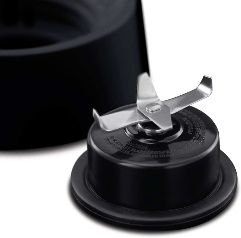 Batidora con base Russell Hobbs [1.5L Glassbehälter] Matt Schwarz (motor Starker 0.9PS, función Impuls-/Ice-Crush, Edelstahlmesser, Bpa-Frei Mixer, Elektrischer Zerkleinerer, Smoothie-Maker) 24722-56 Kitchen Naty Shop