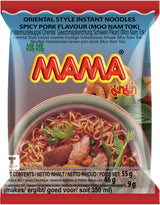 Fideos instantáneos con sabor a pollo MAMA - Sopa de fideos instantánea estilo oriental - Auténtica cocina tailandesa - 24 x 55 g