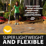 Manguera de jardín de 30 m, manguera de agua de metal de acero inoxidable 304, manguera flexible de 30 m, antitipo, ultraligera y duradera, resistente al desgarro, fácil de enrollar, 500 PSI