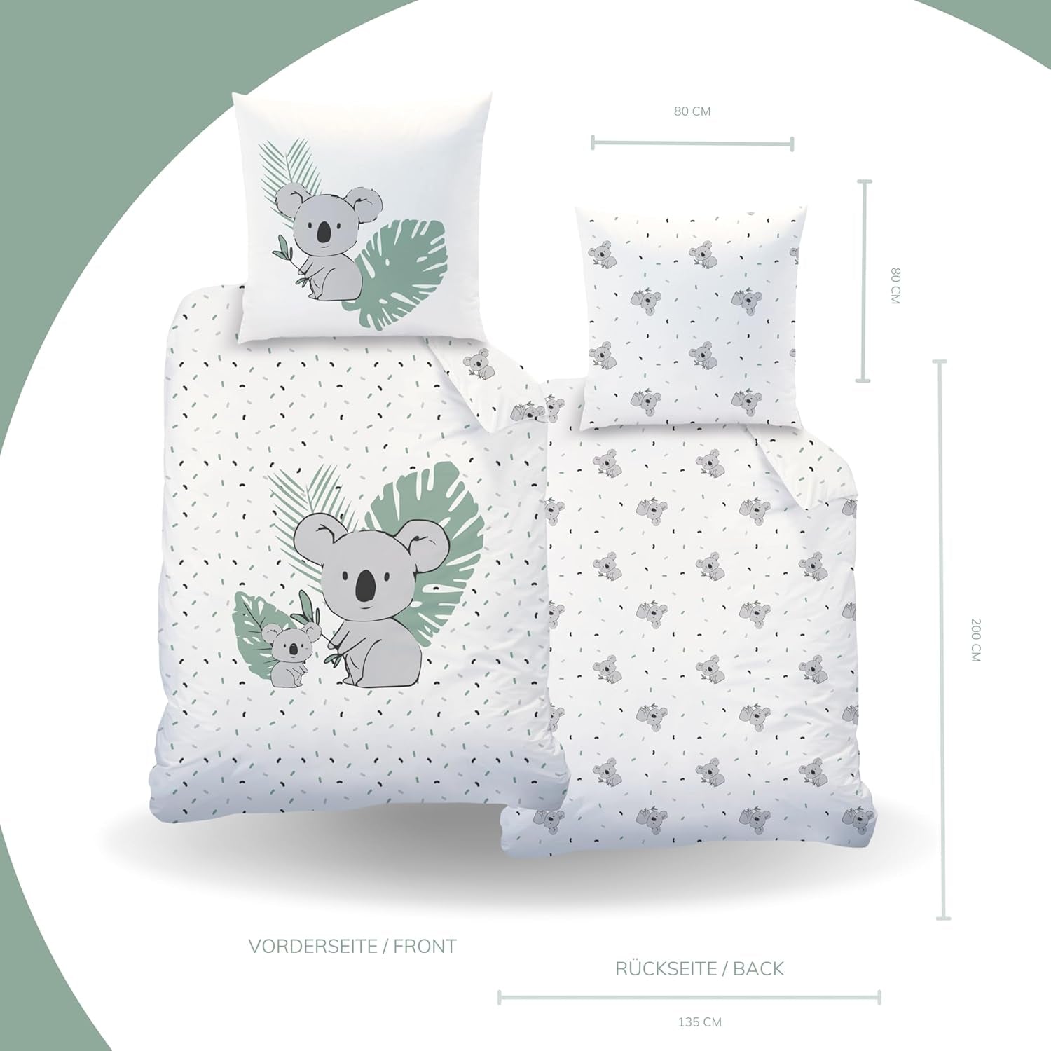 Ropa de cama infantil, Oso Koala, unisex, 100% algodón Ropa de cama - infantil Naty Shop