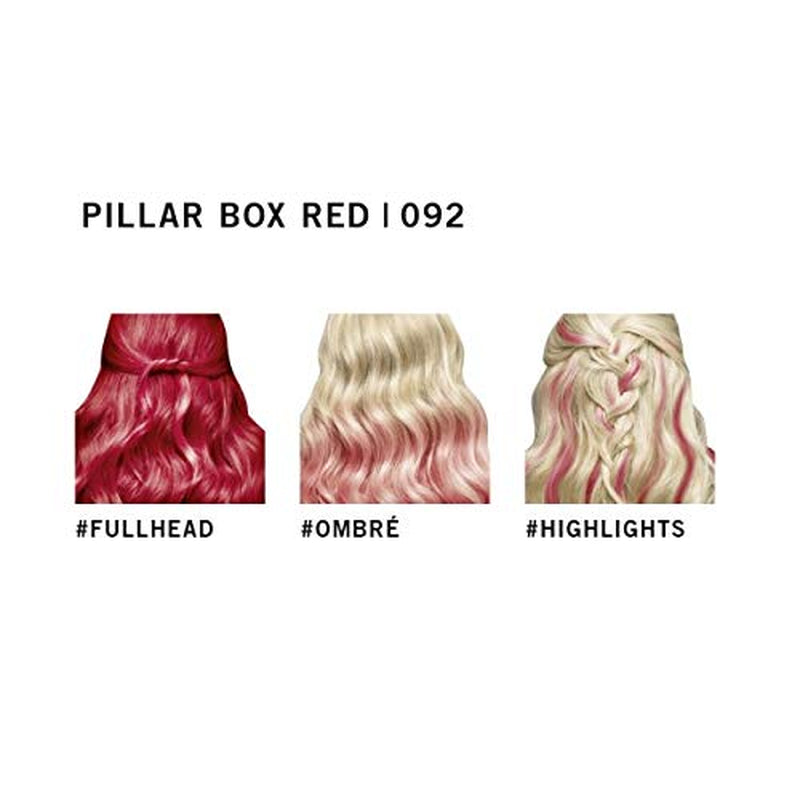 Tinte para el cabello Live Ultra Bright o Rojo Pastel 3 Piezas Color semipermanente Dura hasta 15 lavados - 092 Pillar Box Red Naty Shop Tinte para el cabello