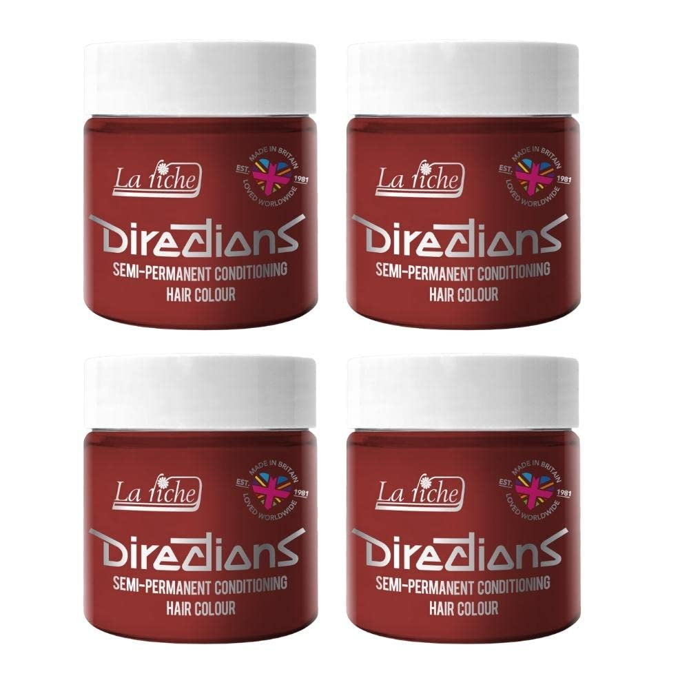 Color de cabello semipermanente Modo de empleo Caja 100 ml 4 pack (Pillarbox Red) Tinte para el cabello Naty Shop Pillarbox Red 400 Ml (1 pack)