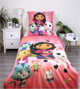 Ropa de cama infantil, películas y dibujos animados, reversible, algodón Ropa de cama - infantil Naty Shop Gabby'S Dollhouse
