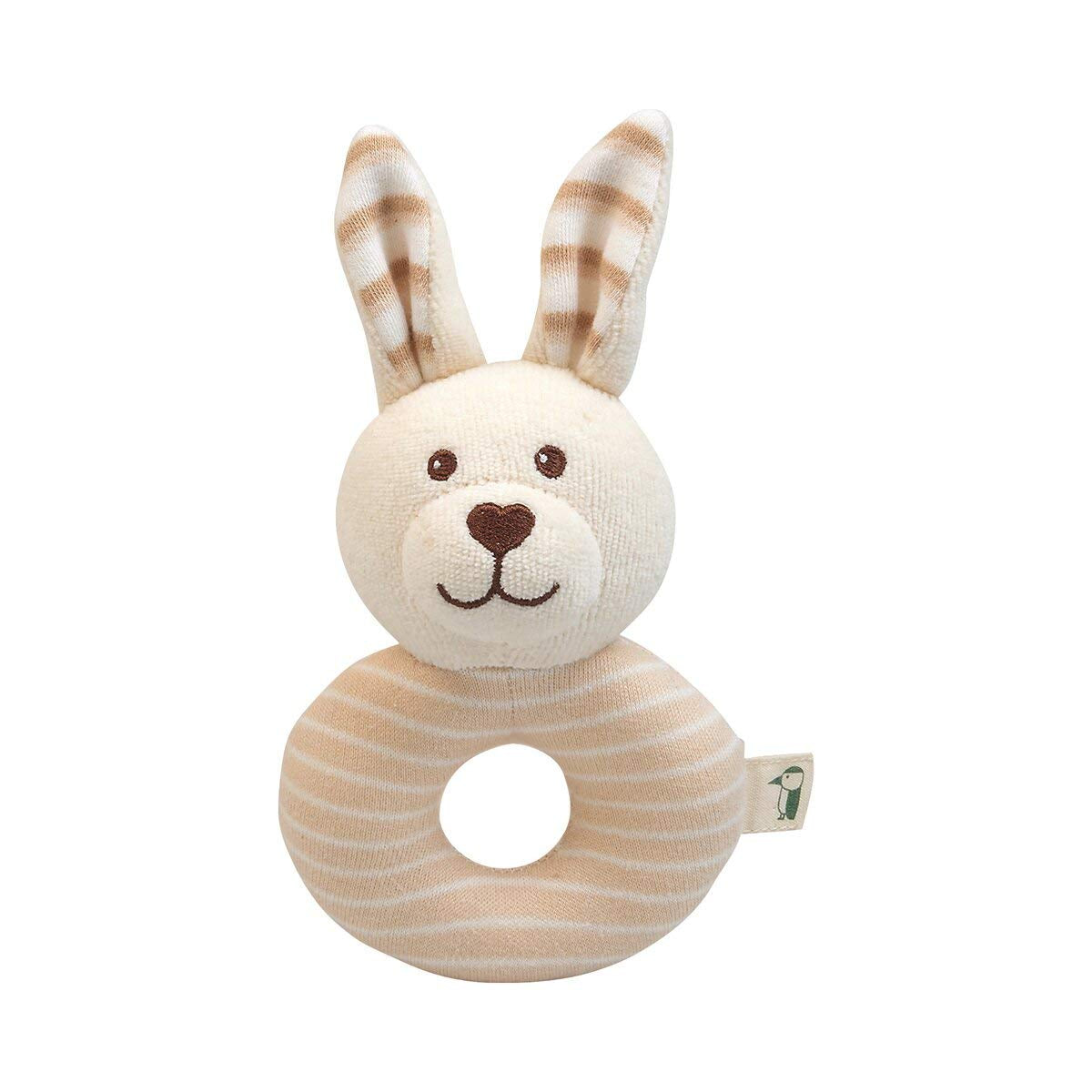 GRÜNSPECHT tela orgánica 100% algodón orgánico, juguete para bebé, peluche suave, regalo de cumpleaños, bautizo, baby shower, GOTS, beige (619-00) Juguetes Bebe Naty Shop Tela orgánica conejo rata