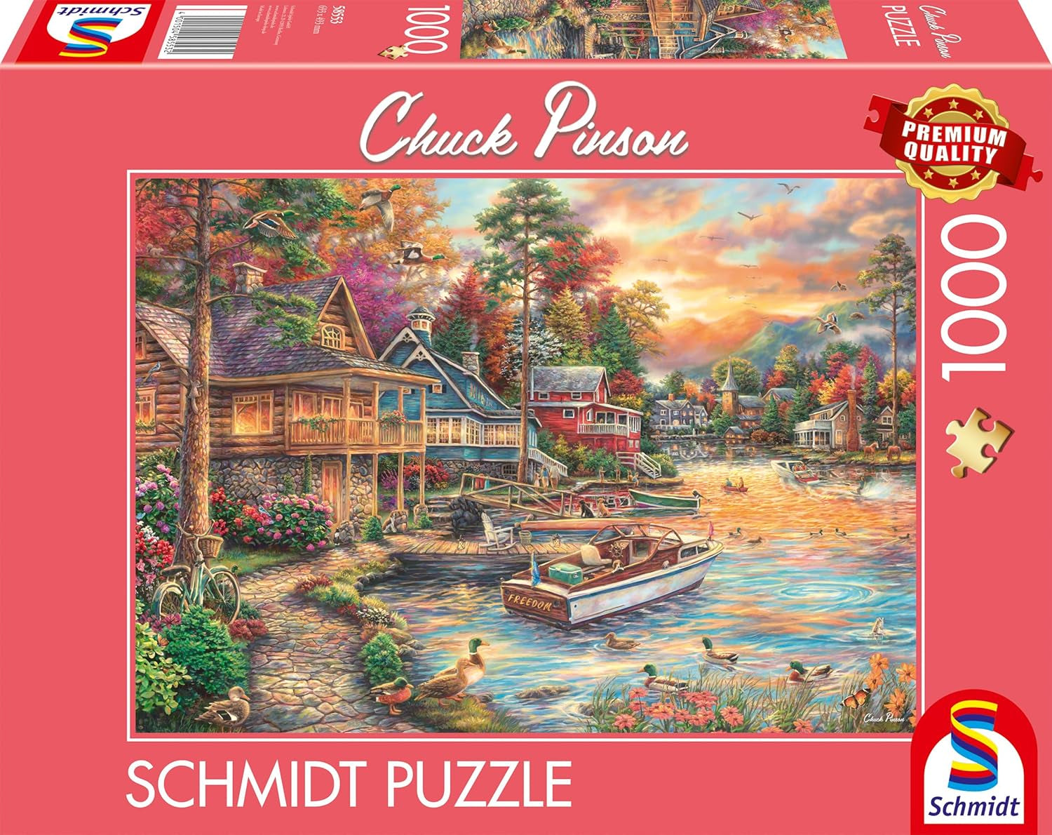 Schmidt Spiele 58553 Chuck Pinson, Shore in the Evening Gold, rompecabezas de 1000 piezas Puzzle Naty Shop Título predeterminado