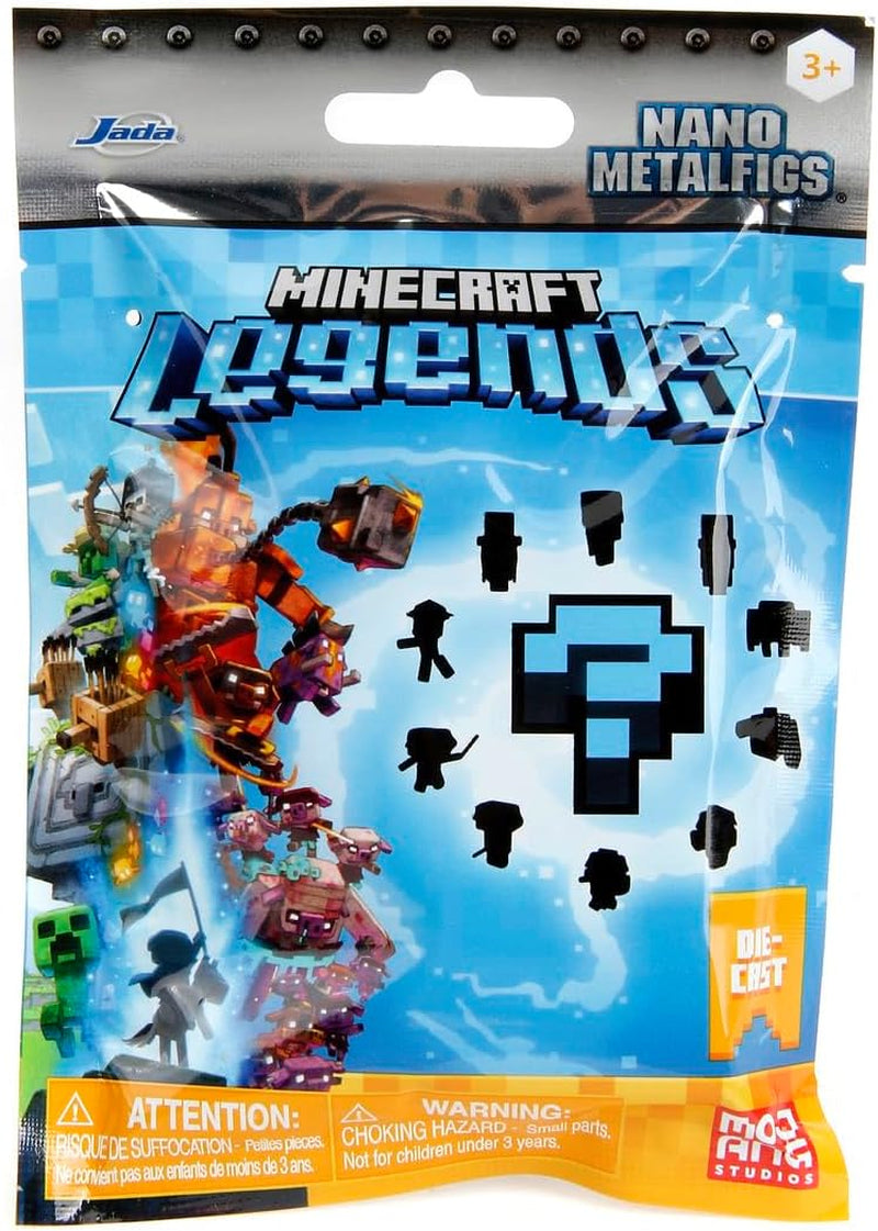 Jada Toys - Minecraft Blind Pack Nanofigs, Wave 2, Figura Coleccionable Minecraft Legends Nano Metal, Varios Modelos, 4 Cm, Edad 3+, Negro Figuras de acción Naty Shop