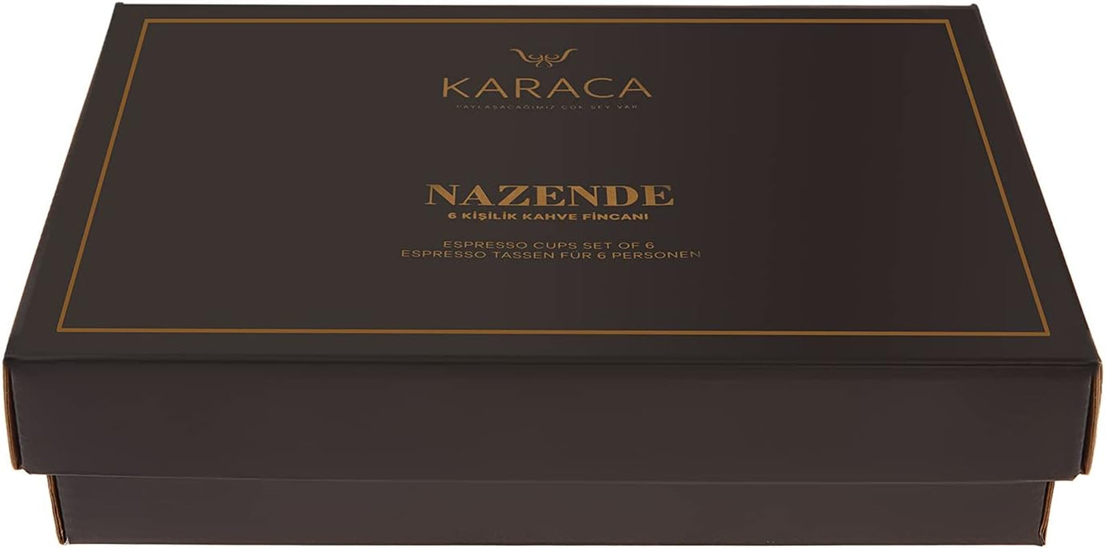 KARACA Nazende Juego de tazas de café expreso de porcelana - Tazas de café turco con platillos de 80 ml, servicio de café moderno de 12 piezas con 6 tazas de café y 6 platillos, tazas de moca - Blanco