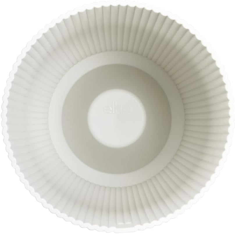 elho Vibes Fold Orchid High 12.5cm - Macetas para orquídeas de interior - Macetas para flores de interior - 100% plástico reciclado - Blanco/Blanco sedoso